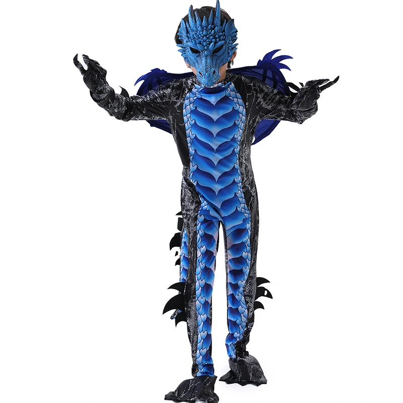 Kids Dragon Role Play Costume With Adjustable Fastenings